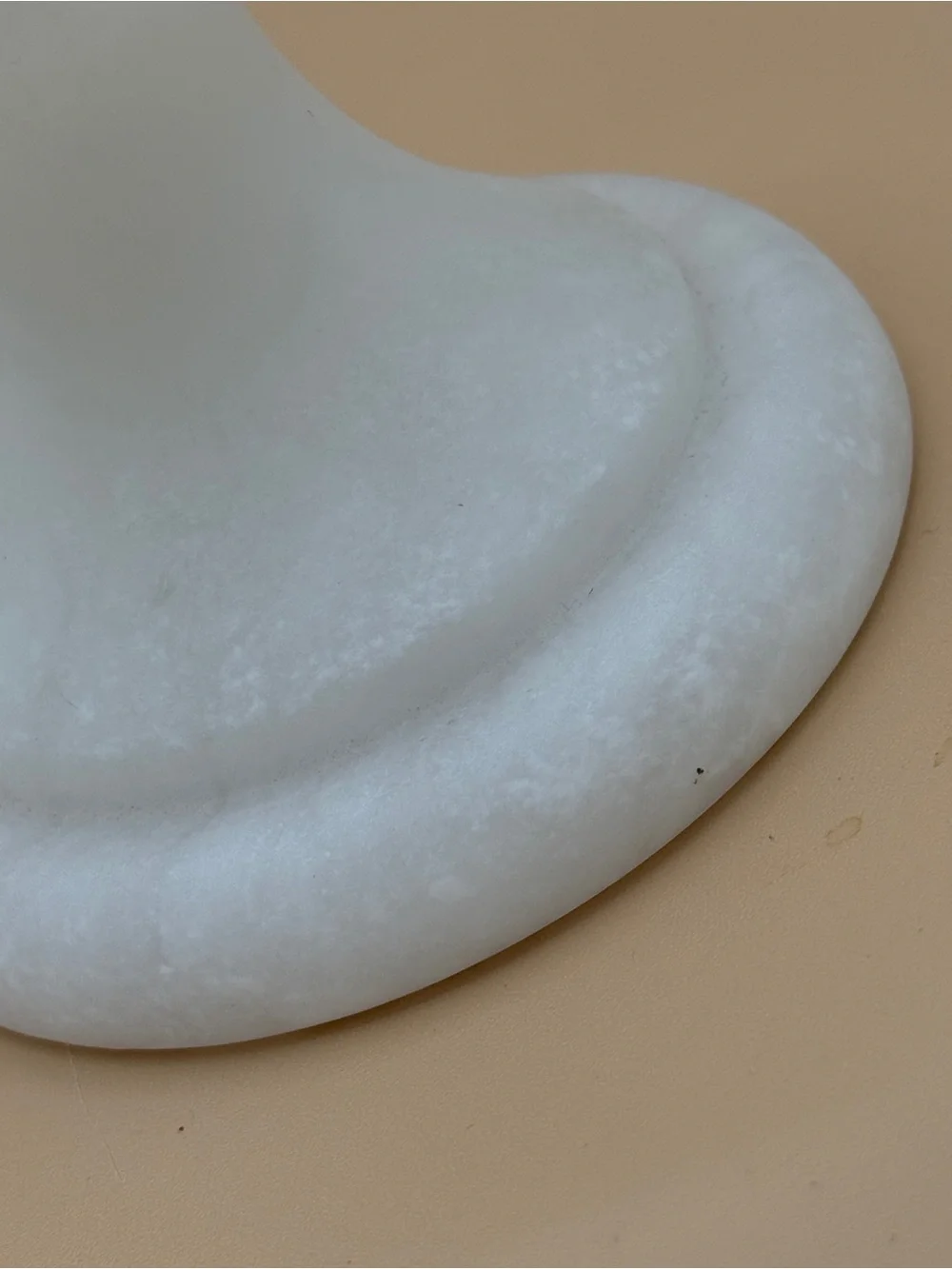 Restoration Hardware White Alabaster Set of Two Taper Candlestick Holders 3”